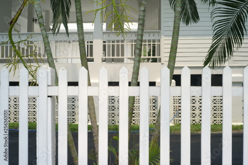 Fence white House