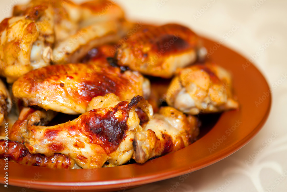 Hot and spicy, delicious deep fried buffalo chicken wings. Hot and spicy, delicious deep fried buffalo chicken wings.