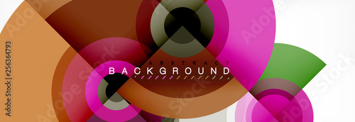 Round shapes vector abstract background. Trendy circle shapes composition vector