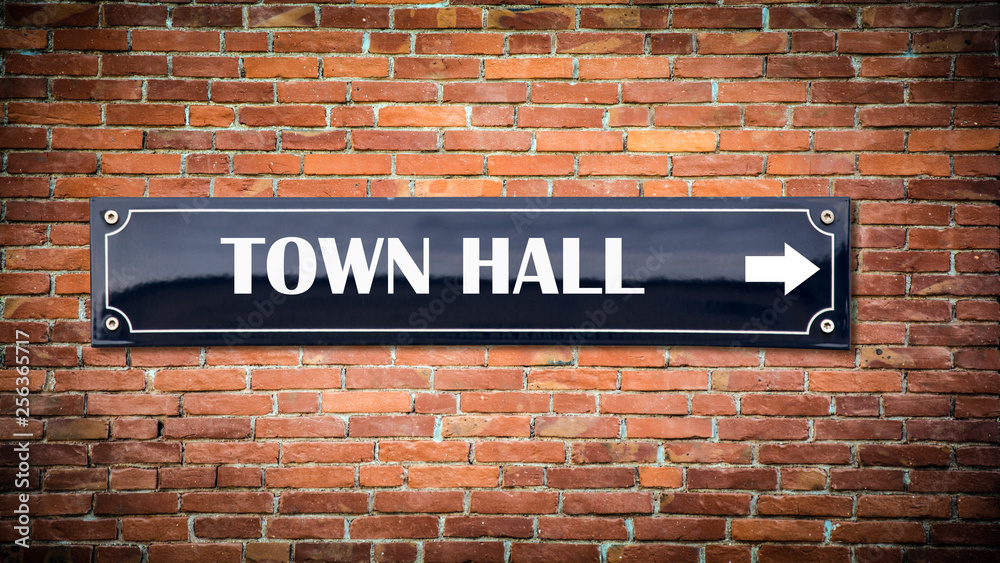 Fototapeta premium Sign 404 - TOWN HALL