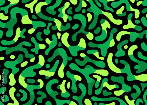 Neon green modern camouflage seamless pattern. vector background illustration for web, fashion, surface design
