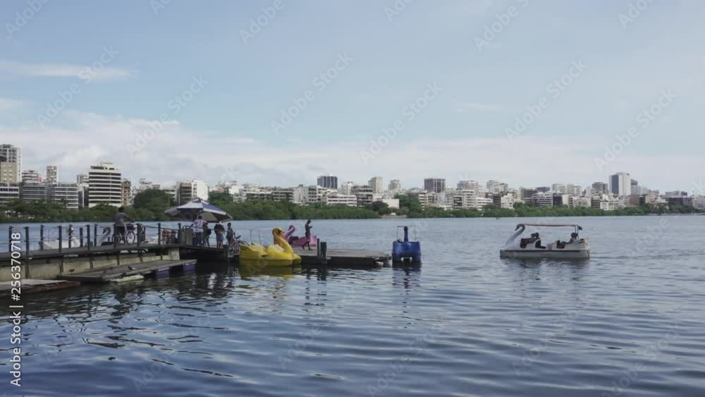 Pedalinho, lagoa rodrigo de freitas lagoon, rio de janeiro RJ, brasil, brazil Pedalinho, lagoa rodrigo de freitas lagoon, rio de janeiro RJ, brasil, brazil