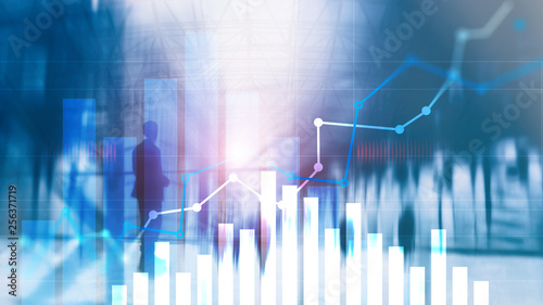 Financial growth graph. Sales increase, marketing strategy concept. © Funtap