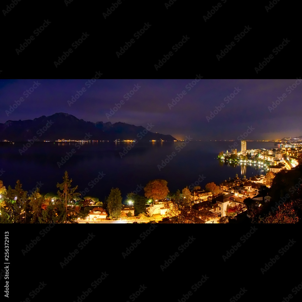 Montreux at night