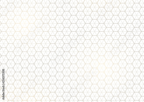 Subtle Geometric Golden Lines Pattern as Seamless Texture with Delicate Grid - Abstract Mesh Design Illustration, Vector