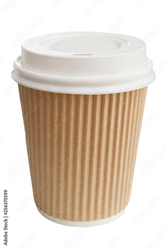 custom made wallpaper toronto digitalTakeaway kraft coffee cup with plastic cap isolated on white background