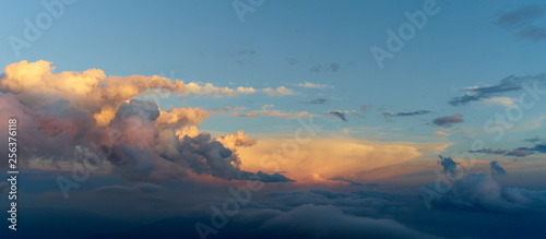 Cloudy blue sky