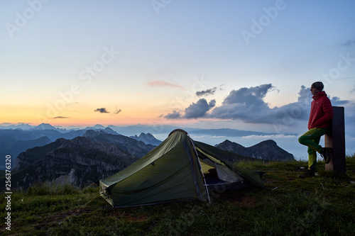 Sunrise on Pavione Mountain, Primiero, Trentino, Italy 