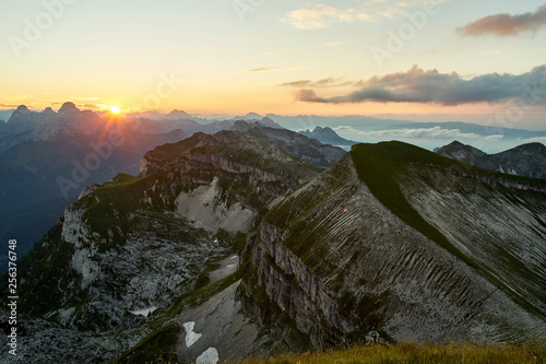 Sunrise on Pavione Mountain, Primiero, Trentino, Italy