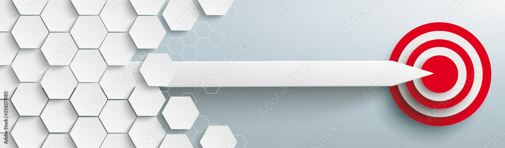 Hexagons Structure Arrow Red Target Header Hexagons Structure Arrow Red Target Header
