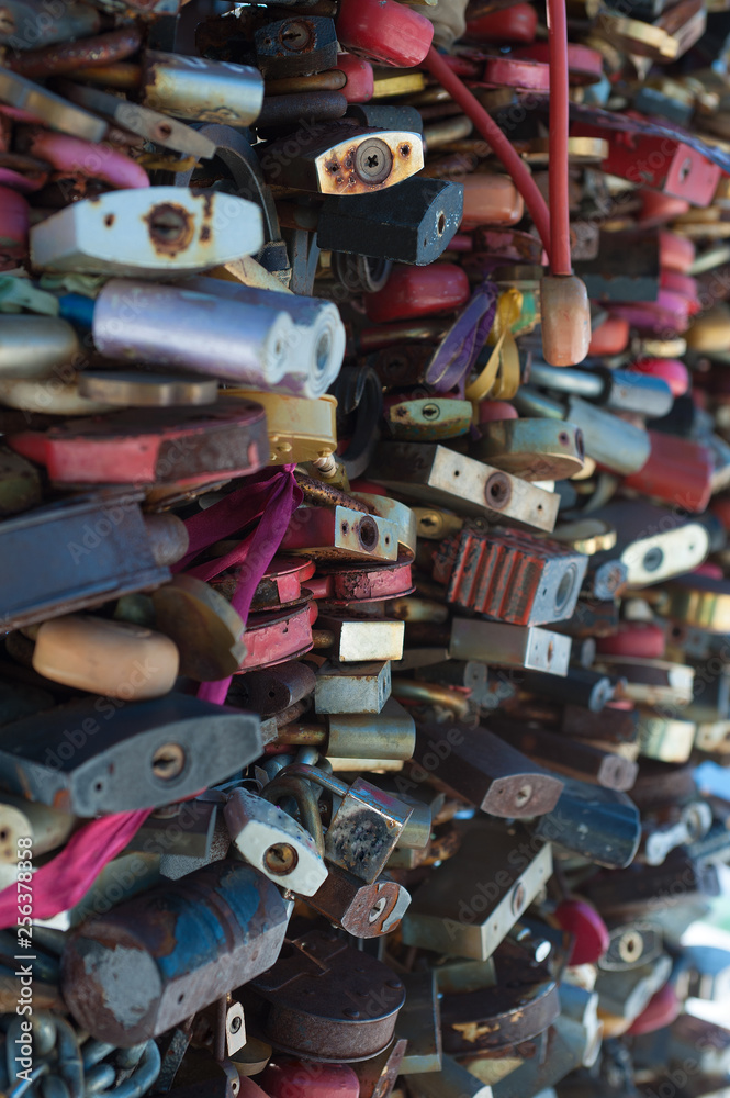 Closed locks as a symbol of fidelity at marriage