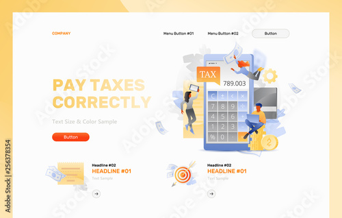 Pay Taxes Correctly Banner Template