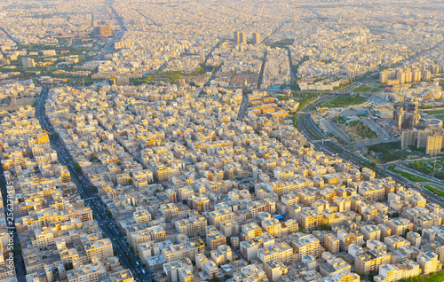 Cityscape of Tehran aerial Iran