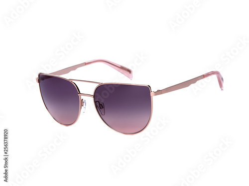 lilac lenses sunglasses isolated on white background
