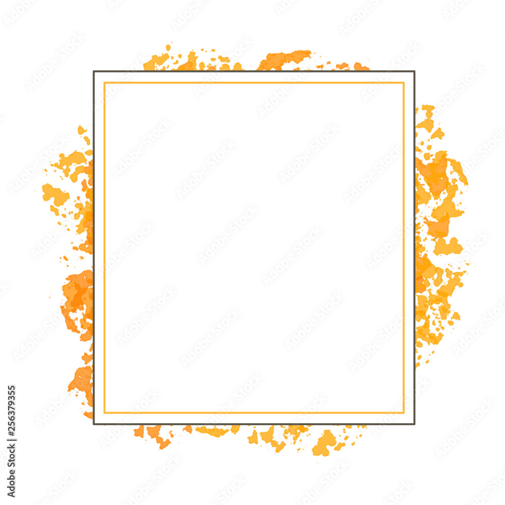 Abstract watercolor with blank frame. Abstract watercolor with blank frame.