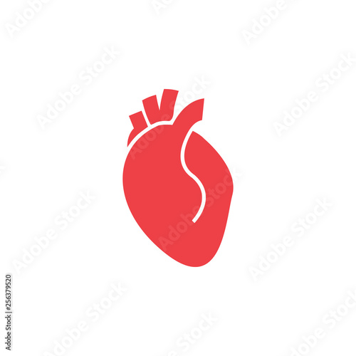 Heart organ icon design template vector isolated