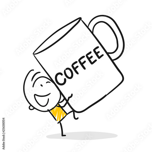 Strichfiguren / Strichmännchen: Coffee, Becher. (Nr. 360)	