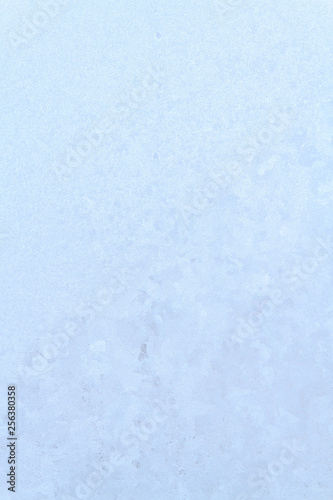 Frosty patterns on a frozen ice box in the early morning