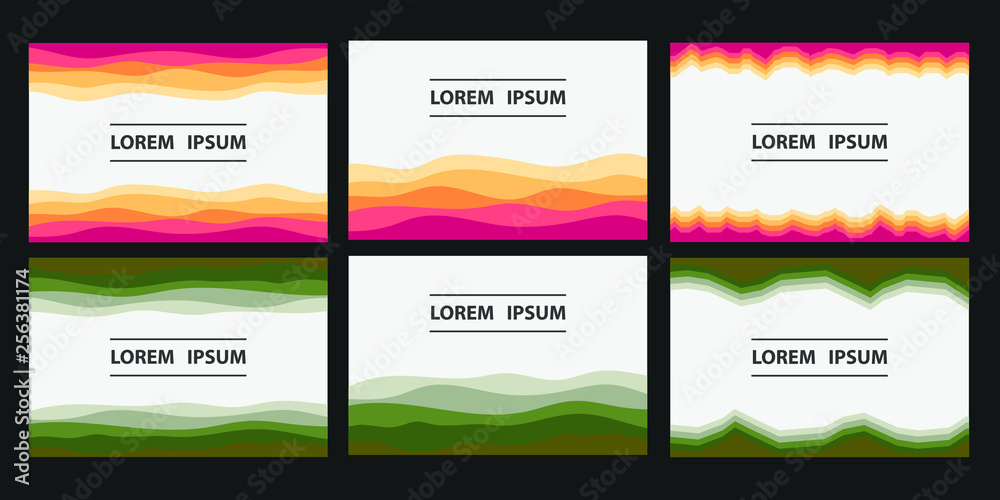 Colorful background with curved lines. Pattern design for banner, poster, flyer, card, postcard, cover, brochure
