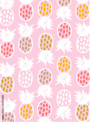 Abstract pineapple pattern  vector illustration