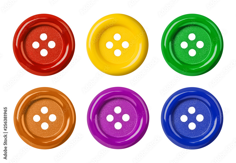 Set of multicolored buttons Set of multicolored buttons