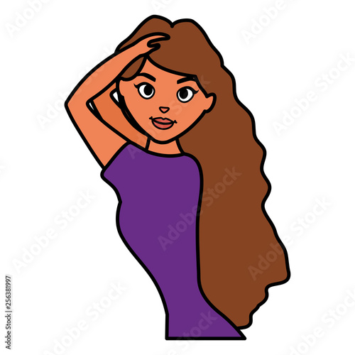 beautiful and sensual woman character