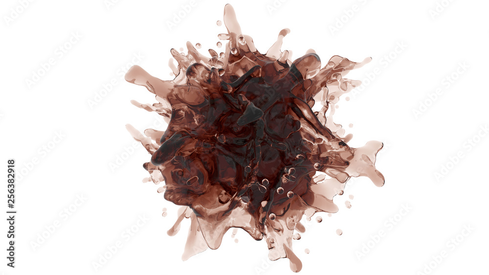 Fototapeta premium splash of tea-colored liquid