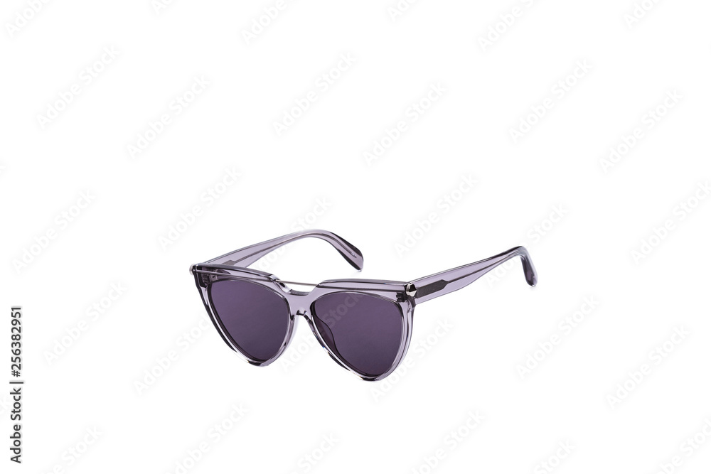 Sunglasses with gray glasses on an isolated white background Sunglasses with gray glasses on an isolated white background