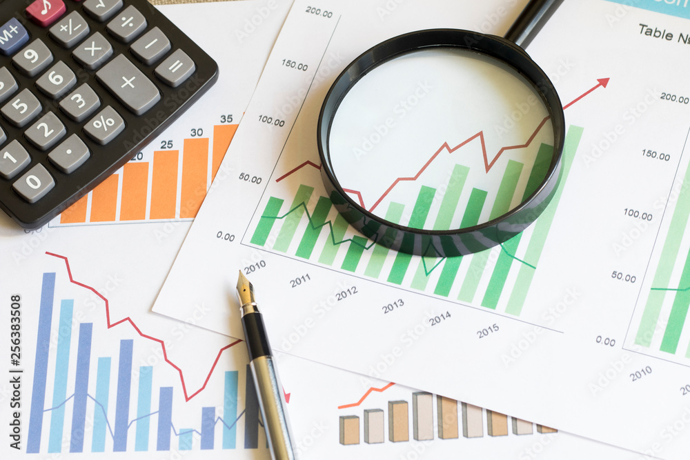 Business diagram document chart, statistic, magnifier and search profit. Business diagram document chart, statistic, magnifier and search profit.