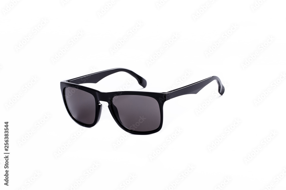 Sunglasses with gray glasses on an isolated white background Sunglasses with gray glasses on an isolated white background