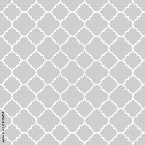 Seamless gray oriental pattern. Geometric linear texture. Vector illustration. Simple tiled texture.