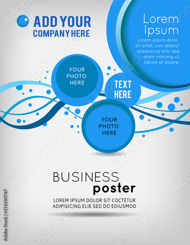 Flyer or brochure template, abstract colorful design