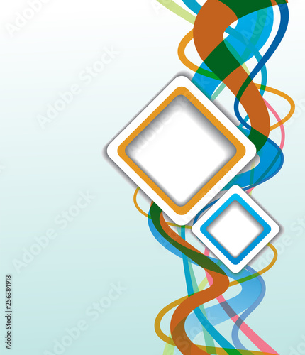 Illustrated colorful layout with abstraction. Magazine cover, business brochure template.