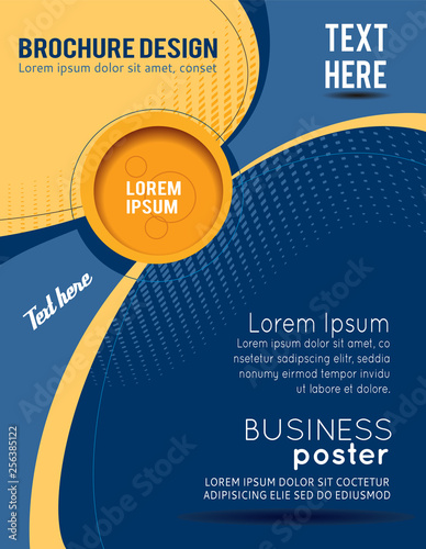 Flyer or brochure template, abstract colorful design