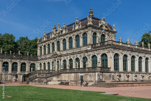 Fototapeta Naklejka Na Ścianę i Meble -  Dresden, Germany - one of the most heavily bombed cities during World War Two, Dresden has be completely rebuilt after 1945, and its Old Town is now a Unesco World Heritage. Here  the Zwinger Palace