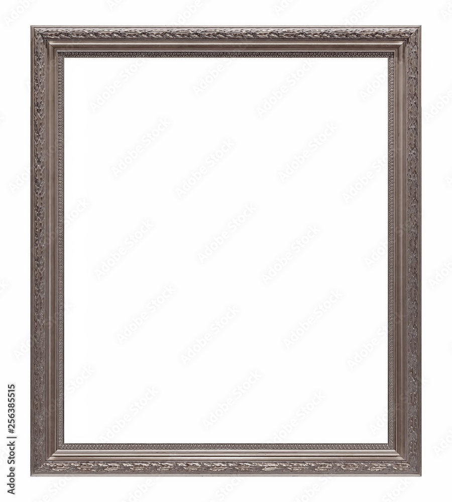 Silver frame for paintings, mirrors or photo isolated on white background Silver frame for paintings, mirrors or photo isolated on white background
