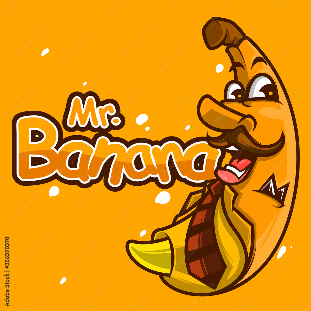 banana mascot logo vector illustration Stock Vector Adobe Stock