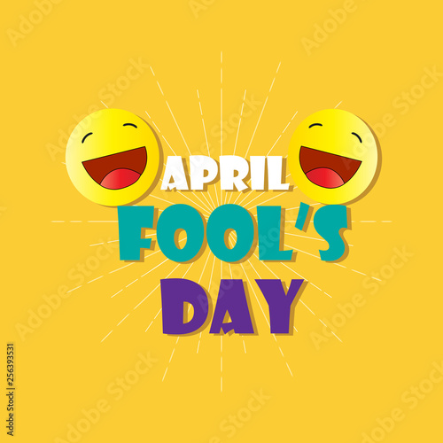 April fools day design. April 1