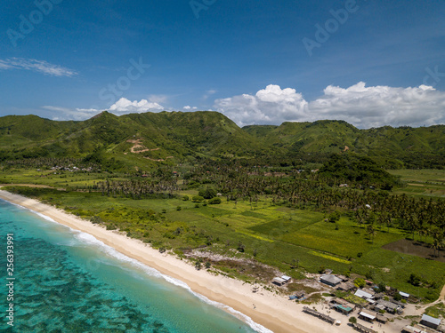 An aerial view of the Tampah Hills in Lombok  Indonesia