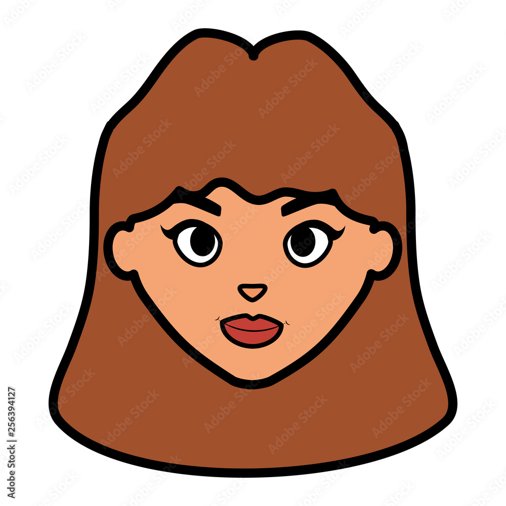 beautiful woman head character