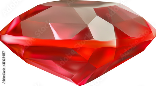 red isolated ruby illustration