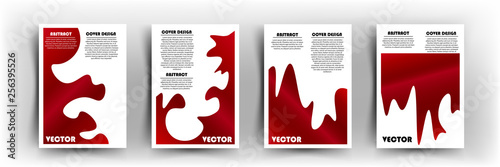 Minimal abstract design with red splash of wine on white background. Design for covers, posters, brochures, templates and other various ideas