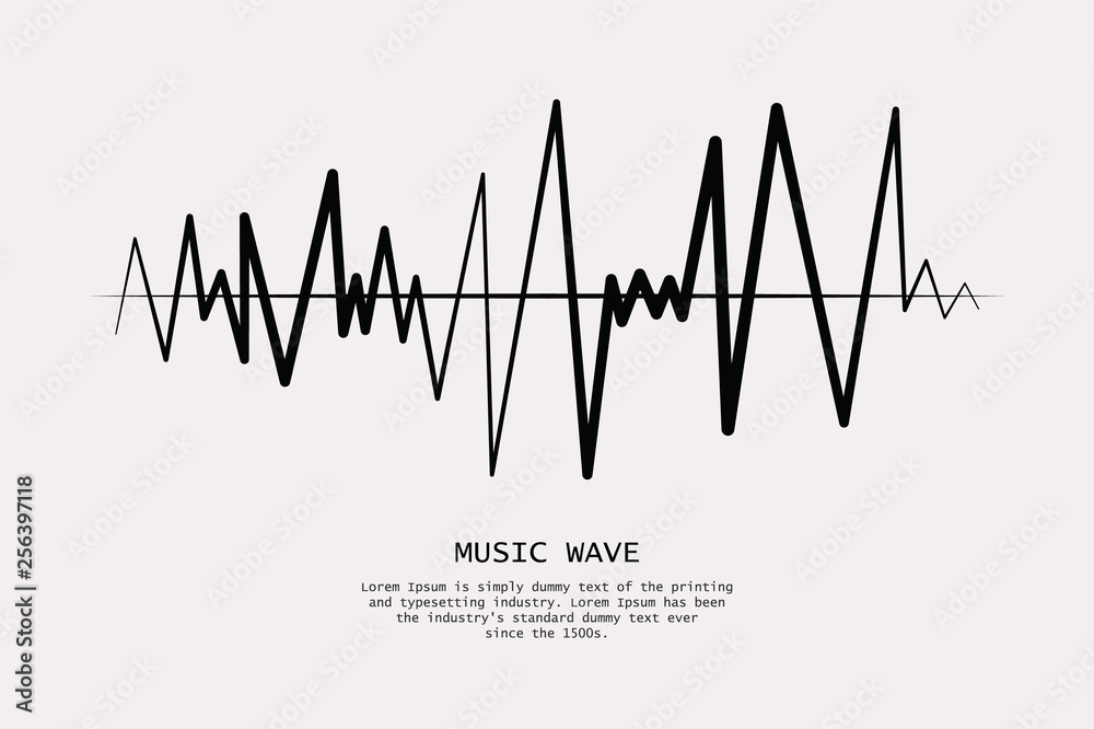 Music wave player logo. Black equalizer element Music wave player logo. Black equalizer element