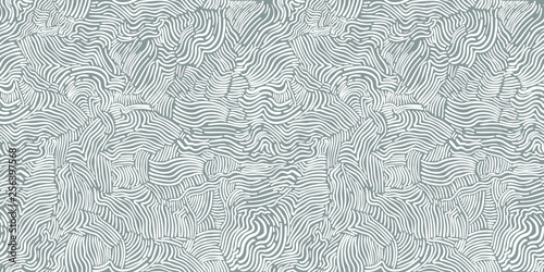 Abstract chaotic seamless black and white pattern hand drawn hatching