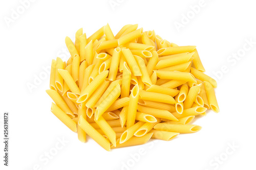 a pile of pasta on a white plate