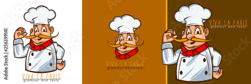 chef mascot logo illustration