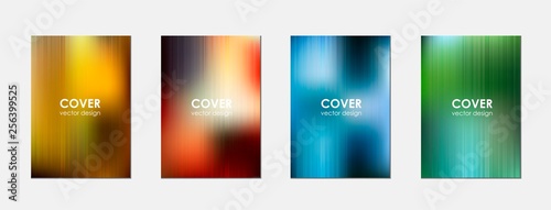 Set of modern abstract covers. Cover design with a dynamic colorful gradient of halftone. Vector background.