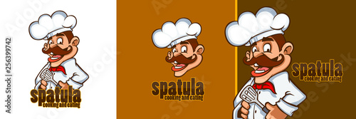 chef mascot logo illustration