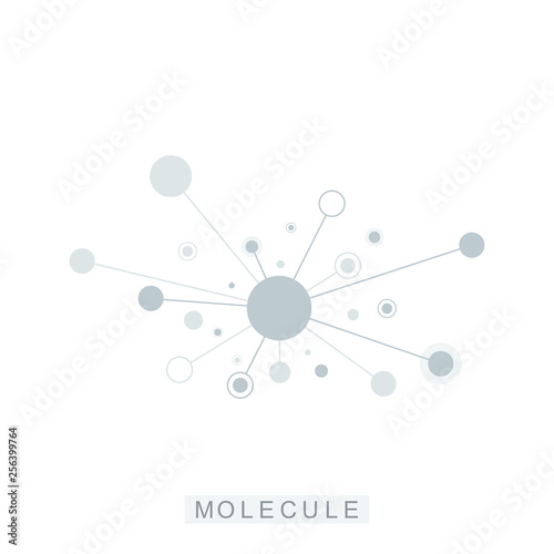 Molecule logo template icon science genetics logotype, DNA helix. Genetic analysis, research biotech code DNA, molecules. Biotechnology genome chromosome. Vector illustration