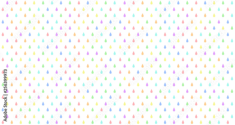 Multicolored geometric regular pattern of drops, seamless abstract vector background.